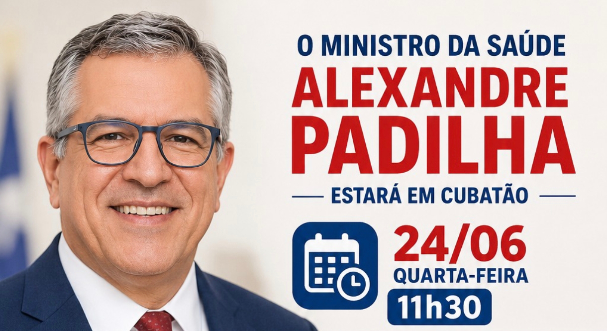 Ministro da Saúde em Cubatão e São Vicente nesta quarta