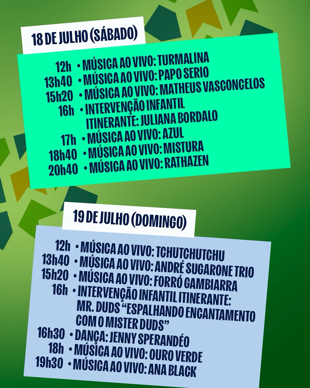 Programação de sábado e domingo da Festa Inverno Criativo em Santos